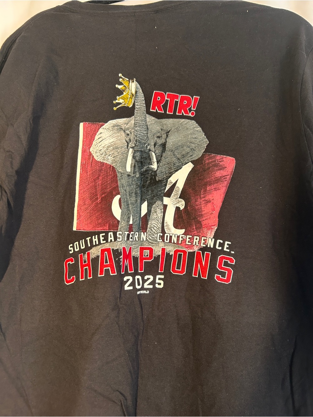 Alabama Crimson Tide 2025 SEC Champions RTR! Graphic T-Shirt Large Black